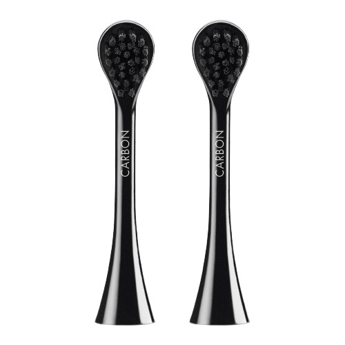 Black is White Hydrosonic Electric Toothbrush Heads Black/Black Duo Pack