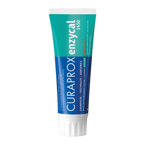 Curaprox Enzycal 1450 SLS Free Toothpaste with Fluoride 75ml Tube