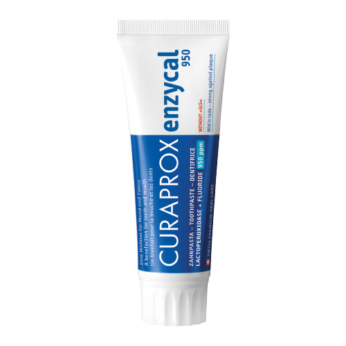 Curaprox Enzycal 950 SLS Free Toothpaste with Fluoride 75ml Tube