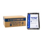 Austar Garbage Bags Contractor Heavy Duty Black 760mm x 900mm 72L (250)