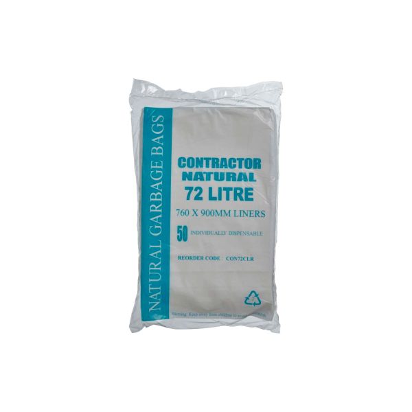 Austar Garbage Bags Contractor Heavy Duty Clear 760mm x 900mm 72L (250)