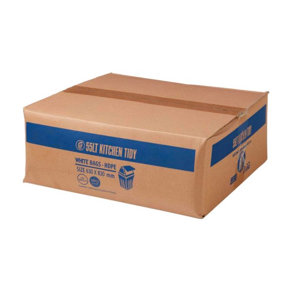 Austar Garbage Bags Kitchen Tidy White 630mm x 830mm 55L (1000)