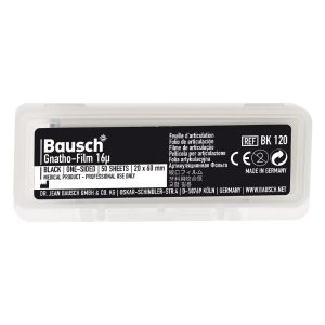 Bausch Gnatho-Film Soft Occlusal Film BK 120 Black 16u 1-Sided 20mm x 60mm 50 Strips