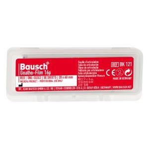 Bausch Gnatho-Film Soft Occlusal Film BK 121 Red 16u 1-Sided 20mm x 60mm 50 Strips