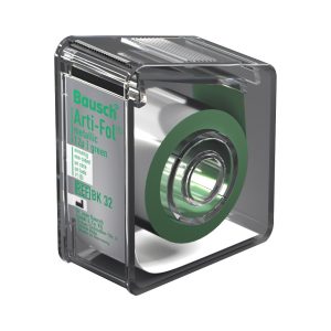 Bausch Arti-Fol Metallic Shimstock Articulating Film BK 32 Green 12u 1-Sided 22mm Wide 20m Roll with Dispenser