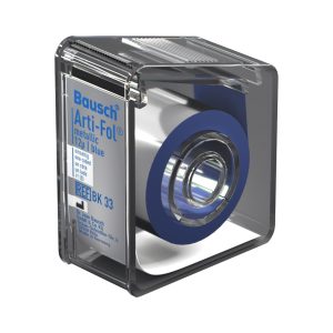 Bausch Arti-Fol Metallic Shimstock Articulating Film BK 33 Blue 12u 1-Sided 22mm Wide 20m Roll with Dispenser
