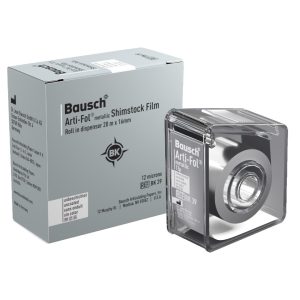 Bausch Arti-Fol Metallic Shimstock Articulating Film BK 39 Uncoated 12u 16mm Wide 20m Roll with Dispenser