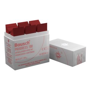 Bausch Progress 100 Articulating Paper BK 52 Red 100u 300 Strips with Dispenser