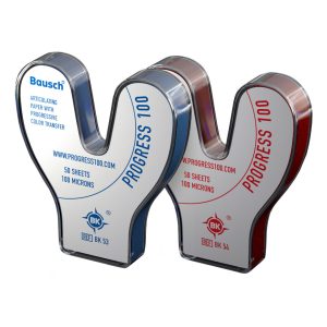 Bausch Progress 100 Articulating Paper BK 54 Red 100u Horseshoe 50 Sheets with Dispenser