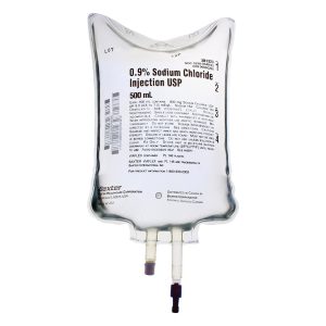 Baxter Sodium Chloride 0.9% for Intravenous IV Infusion 500ml Bag