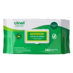 Clinell Universal Sanitising Biodegradable Wipes Soft Packs 140's (6)