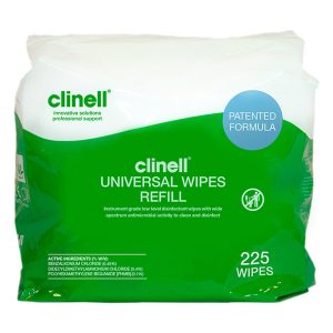 Clinell Universal Sanitising Wipes Bucket Refill 225's (4)