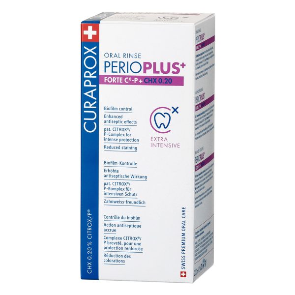 Curaprox Perio Plus Forte Mouthrinse 0.20% Chlorhexidine with Citrox 200ml Bottle