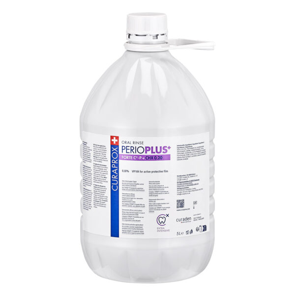Curaprox Perio Plus Forte Mouthrinse 0.20% Chlorhexidine with Citrox 5L Bottle with Pump