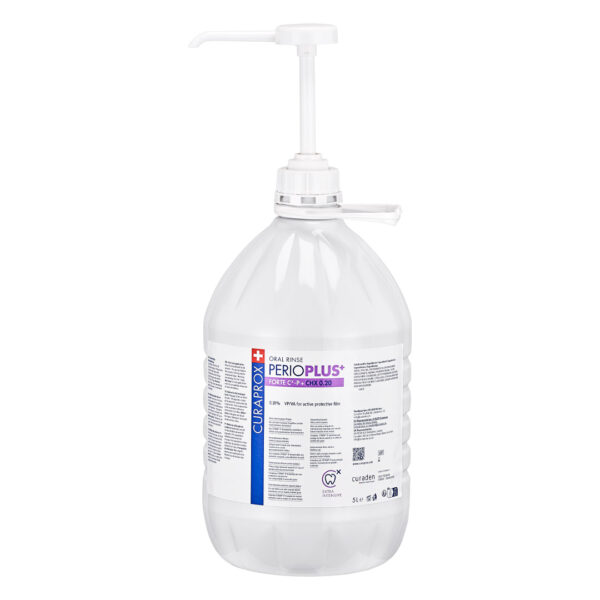 Curaprox Perio Plus Forte Mouthrinse 0.20% Chlorhexidine with Citrox 5L Bottle with Pump