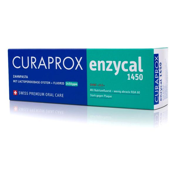 Curaprox Enzycal 1450 SLS Free Toothpaste with Fluoride 10ml Tube