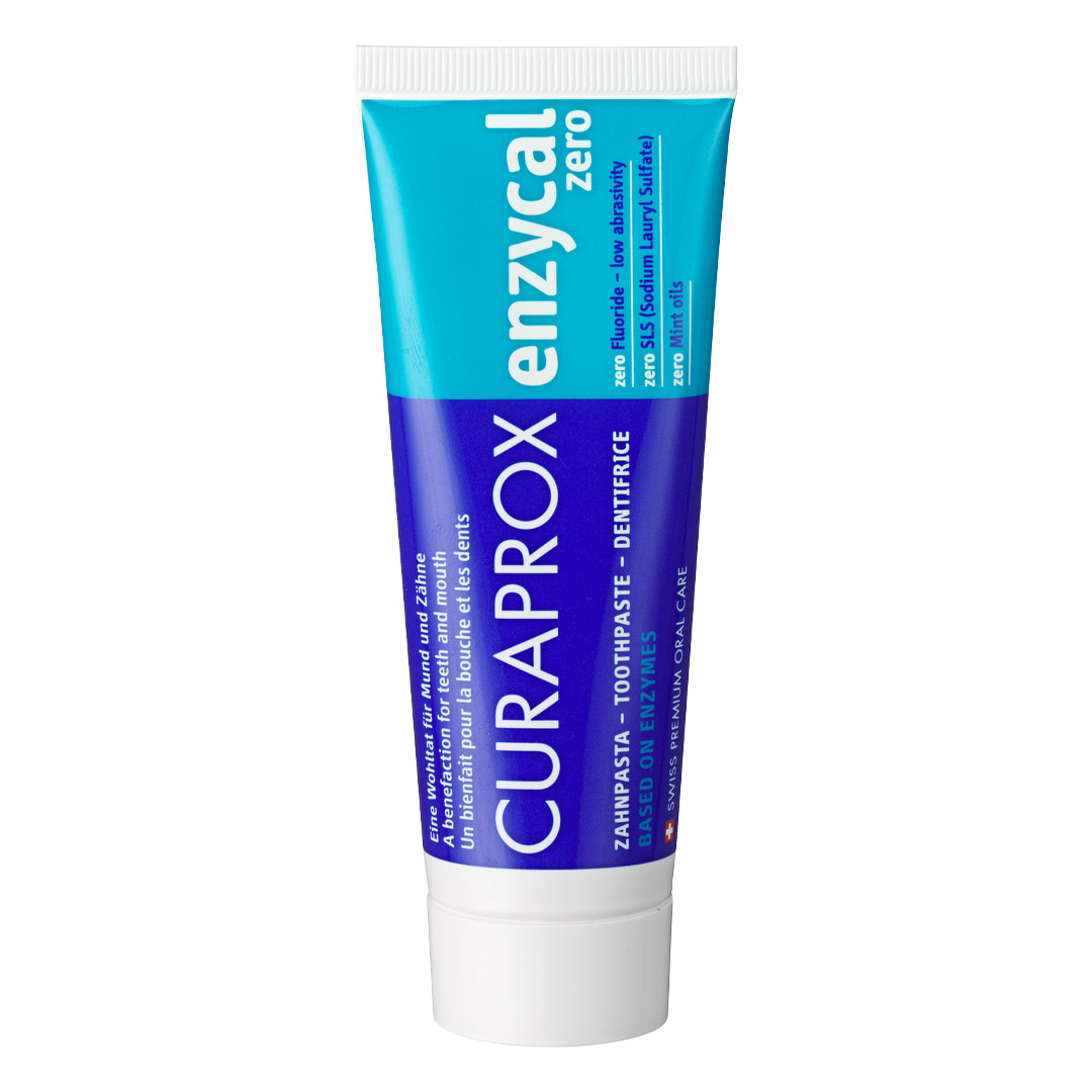 Curaprox Enzycal Zero SLS Free Toothpaste with Zero Fluoride 10ml Tube Curaprox Enzycal Zero SLS Free Toothpaste with Zero Fluoride 10ml Tube