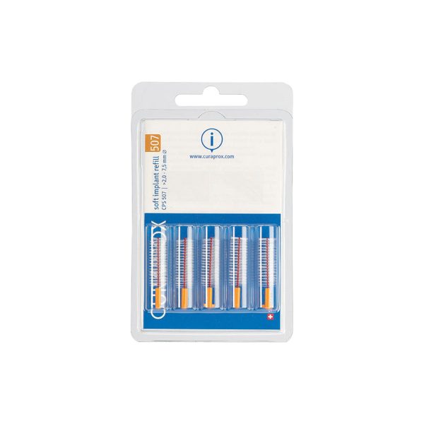 Curaprox CPS 507 Soft Implant Interdental Brushes Orange (5)
