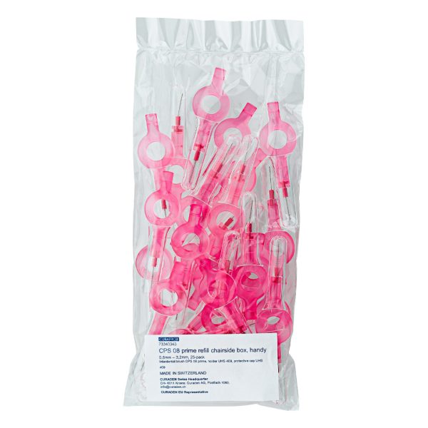 Curaprox CPS 08 Prime Interdental Brushes with Handy Holders Pink (25)