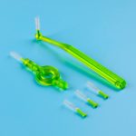 Curaprox CPS 11 Prime Start Interdental Brushes with Angled & Handy Holders Holders Lime Green (5)
