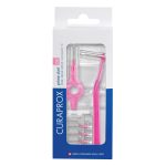 Curaprox CPS 08 Prime Start Interdental Brushes with Angled & Handy Holders Holders Pink (5)