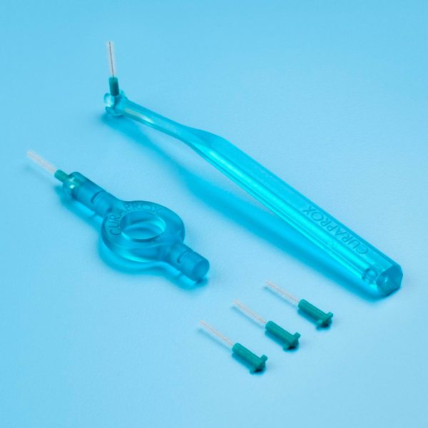 Curaprox CPS 06 Prime Start Interdental Brushes with Angled & Handy Holders Turquoise (5)