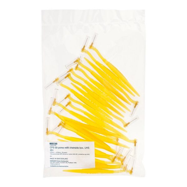 Curaprox CPS 09 Prime Interdental Brushes with Angled Holders Yellow (25)