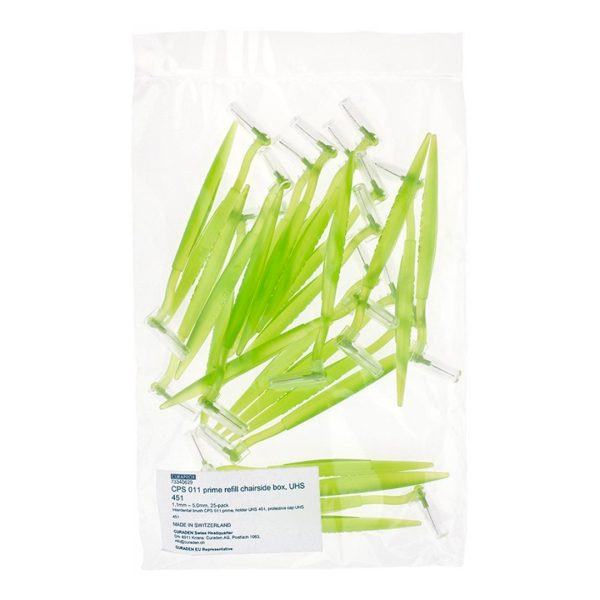 Curaprox CPS 11 Prime Interdental Brushes with Angled Holders Lime Green (25)