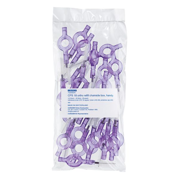 Curaprox CPS 18 Ortho Interdental Brushes with Handy Holders Purple (25)
