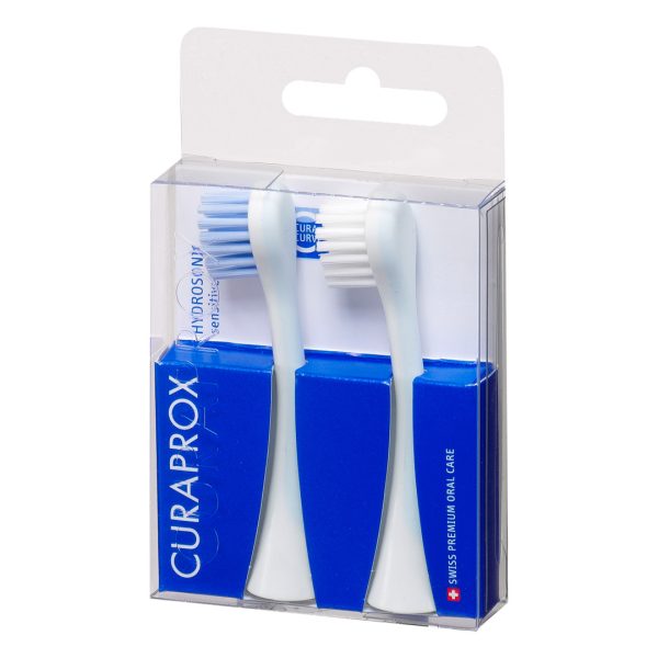 Curaprox Hydrosonic Pro Toothbrush Heads Sensitive Light Blue/White Duo Pack (2)