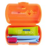 Curaprox Travel Set Orange with Be You Toothpaste Apple & Aloe Green 10ml Tube