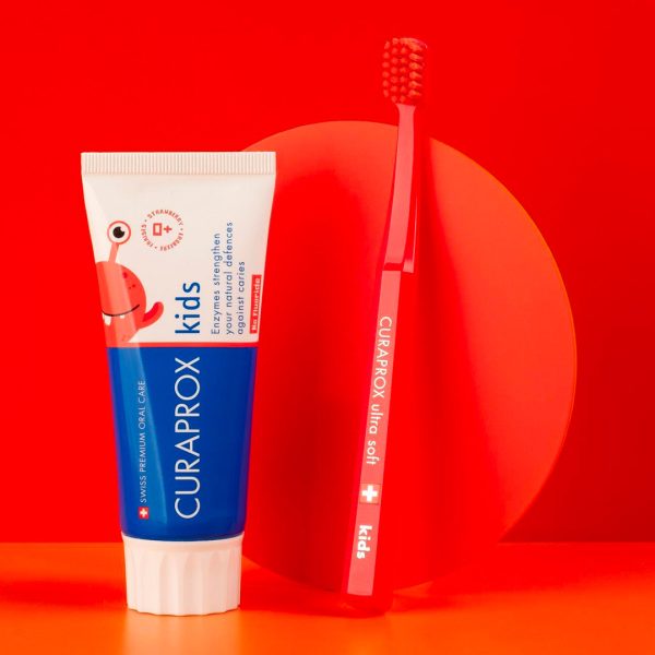 Curaprox Kids Toothpaste Strawberry with Zero Fluoride 60ml Tube
