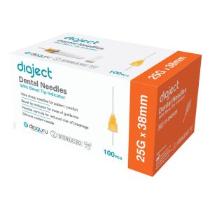 Diaguru Diaject Dental Needle 25 Gauge x 38mm Long (100)