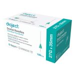 Diaguru Diaject Dental Needle 27 Gauge x 35mm Long (100)