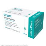Diaguru Diaject Dental Needle 27 Gauge x 38mm Long (100)