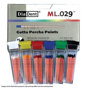 DiaDent Gutta Percha Points Vial Pack No. 15-40 Assorted (120)