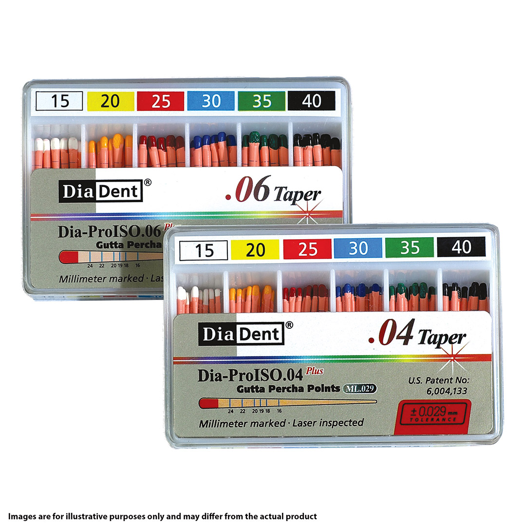 DiaDent Gutta Percha Points Spill Proof Pack .06 Special Taper No. 80 Black (60) DiaDent Gutta Percha Points Spill Proof Pack .06 Special Taper No. 80 Black (60)