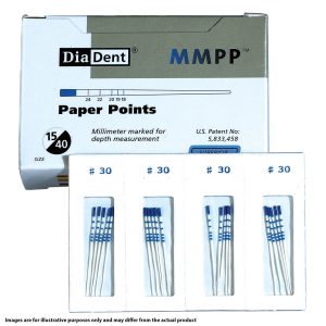 DiaDent Paper Points Cell Pack No. 30 Blue (200)