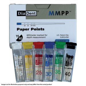 DiaDent Paper Points Vial Pack No. 50 Yellow (200)