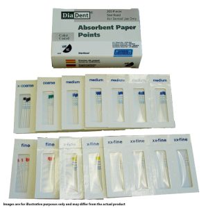 DiaDent Paper Points Cell Pack Size XF Yellow (200)