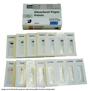 DiaDent Paper Points Cell Pack Size F Red (200)