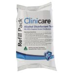 Dentalife Clinicare AD 70% IPA Isopropyl Alcohol Wipes Refill 150mm x 230mm 25gsm (220)
