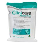 Dentalife Clinicare AF Alcohol Free Instrument Grade Low Level Disinfectant Wipes Refill 150mm x 170mm 38gsm (180)