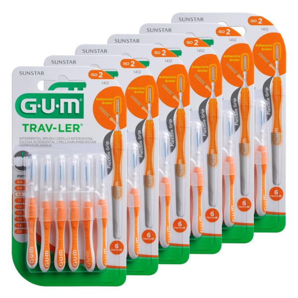 Sunstar GUM Trav-Ler Interdental Brush Size 2 0.9mm Orange (36)