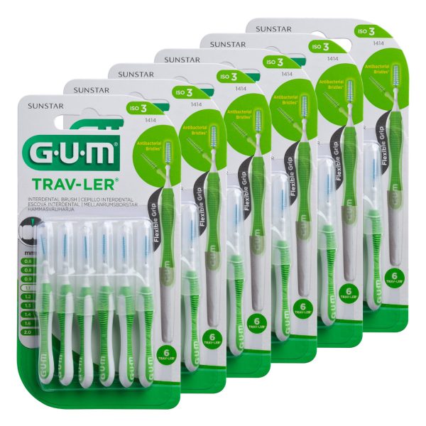 Sunstar GUM Trav-Ler Interdental Brush Size 3 1.1mm Green (36)