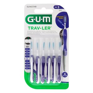 Sunstar GUM Trav-Ler Interdental Brush Size 3 1.2mm Purple (6)