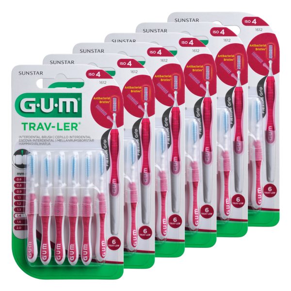 Sunstar GUM Trav-Ler Interdental Brush Size 4 1.4mm Pink (36)