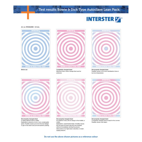 Interster Bowie-Dick Test Pack 134°C for 3.5 Minutes (20)