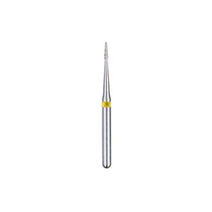 Kerr BluWhite Diamond Bur 201SF 008 Flame Super Fine Grit Yellow FG 19mm (5)