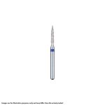 Kerr BluWhite Diamond Bur 210F 012 Flame Fine Grit Red FG 19mm (5)